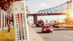 Thermometer showing a heatwave in effect Thermometer showing a heatwave in effect