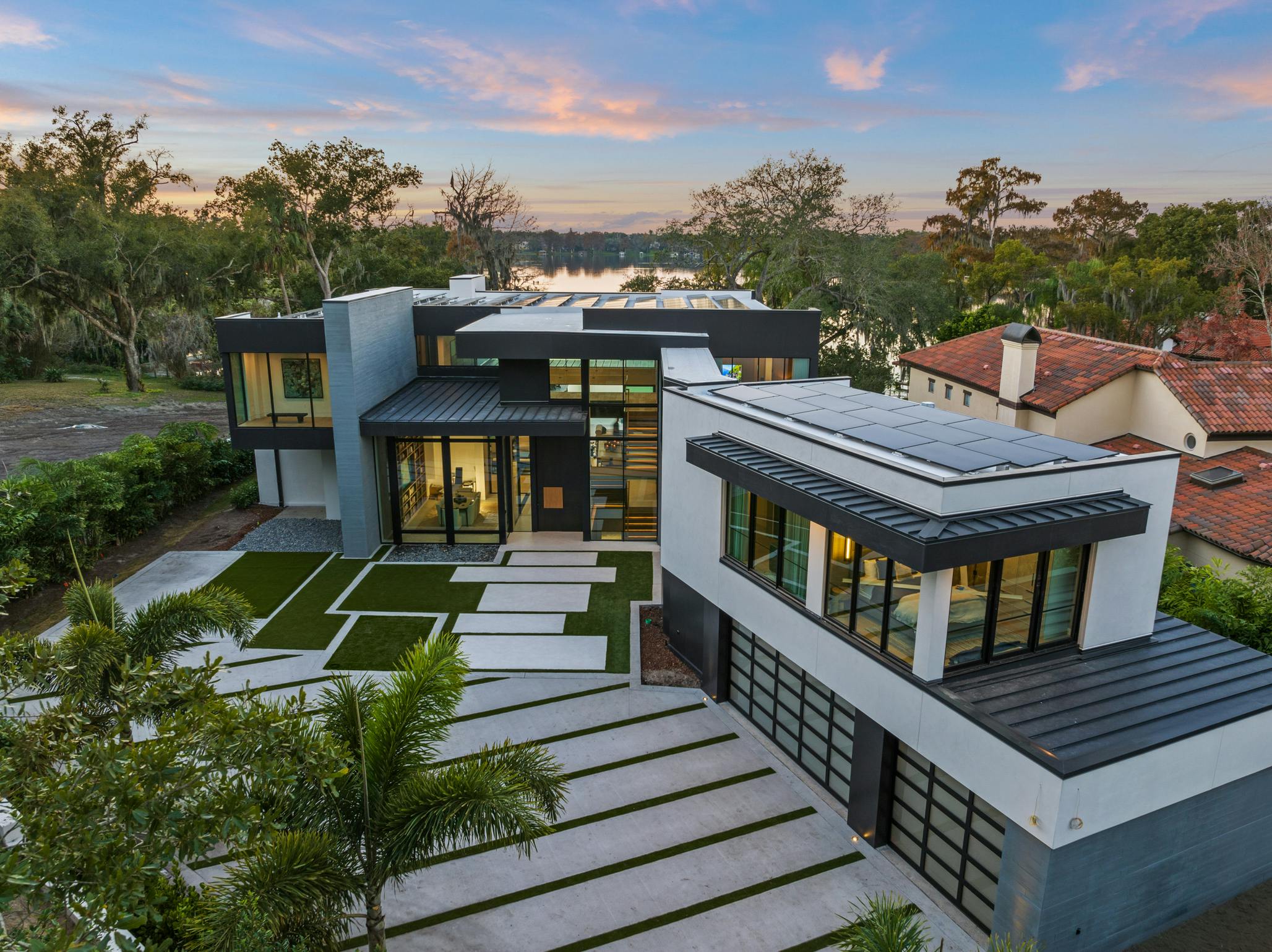 The New American Home 2026 in Winter Park, Fla., features an integrated system of materials, products, and systems that vastly improve energy and water efficiencies, enabling a 43.2kW rooftop solar array to fully provide off-grid power and achieve a minus-35 HERS score.