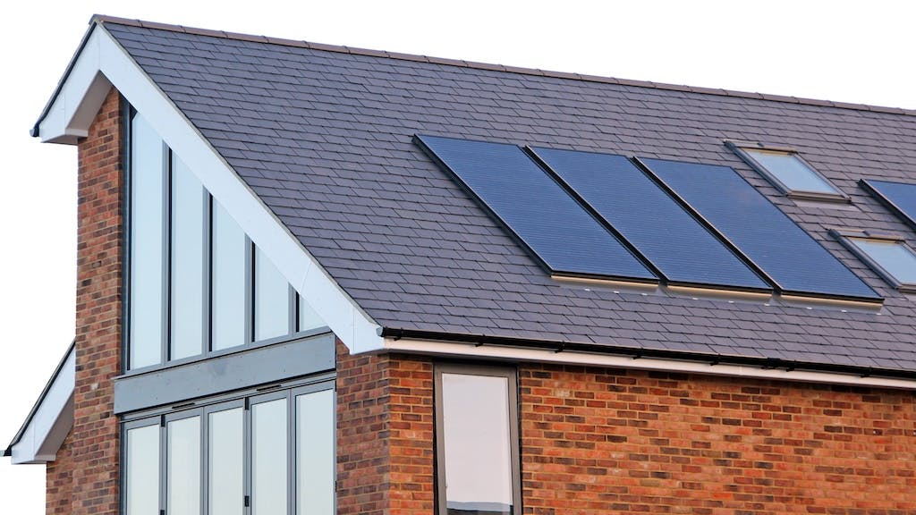 Solar panels on a roof
