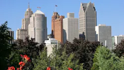 Detroit city skyline