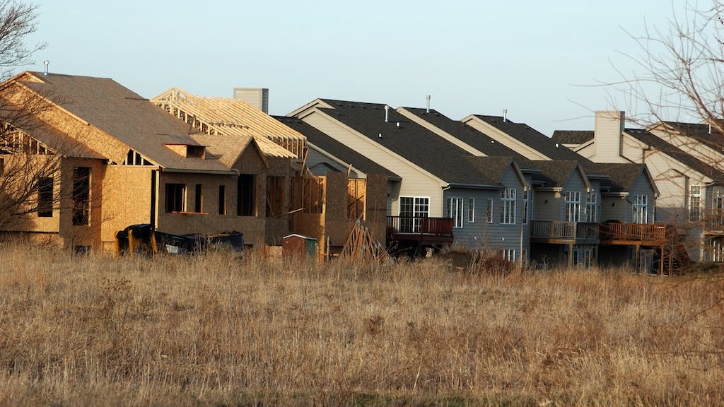 Homes under construction