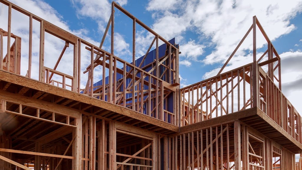 A home under construction