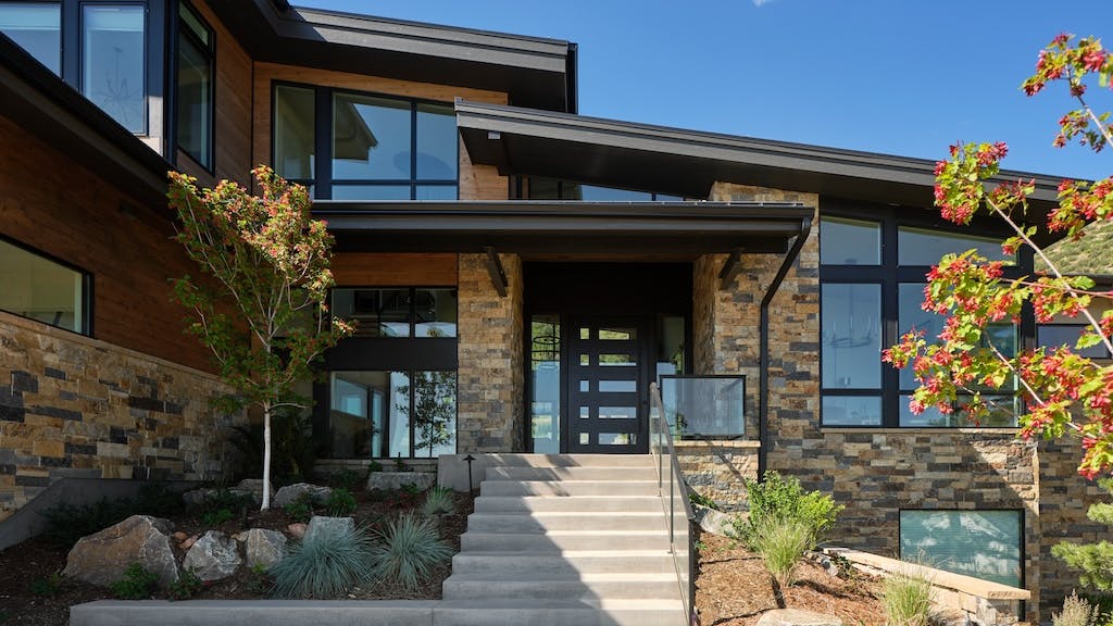 Exterior of single-family home