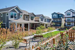 The Cottages at Erie Commons by Osmosis Architecture offer a mix of two- and three-story homes, varied floor plans, and distinct elevations in a dedicated for-rent community.