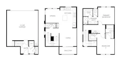 fLOORPLAN cadence townhomes in covina, CA
