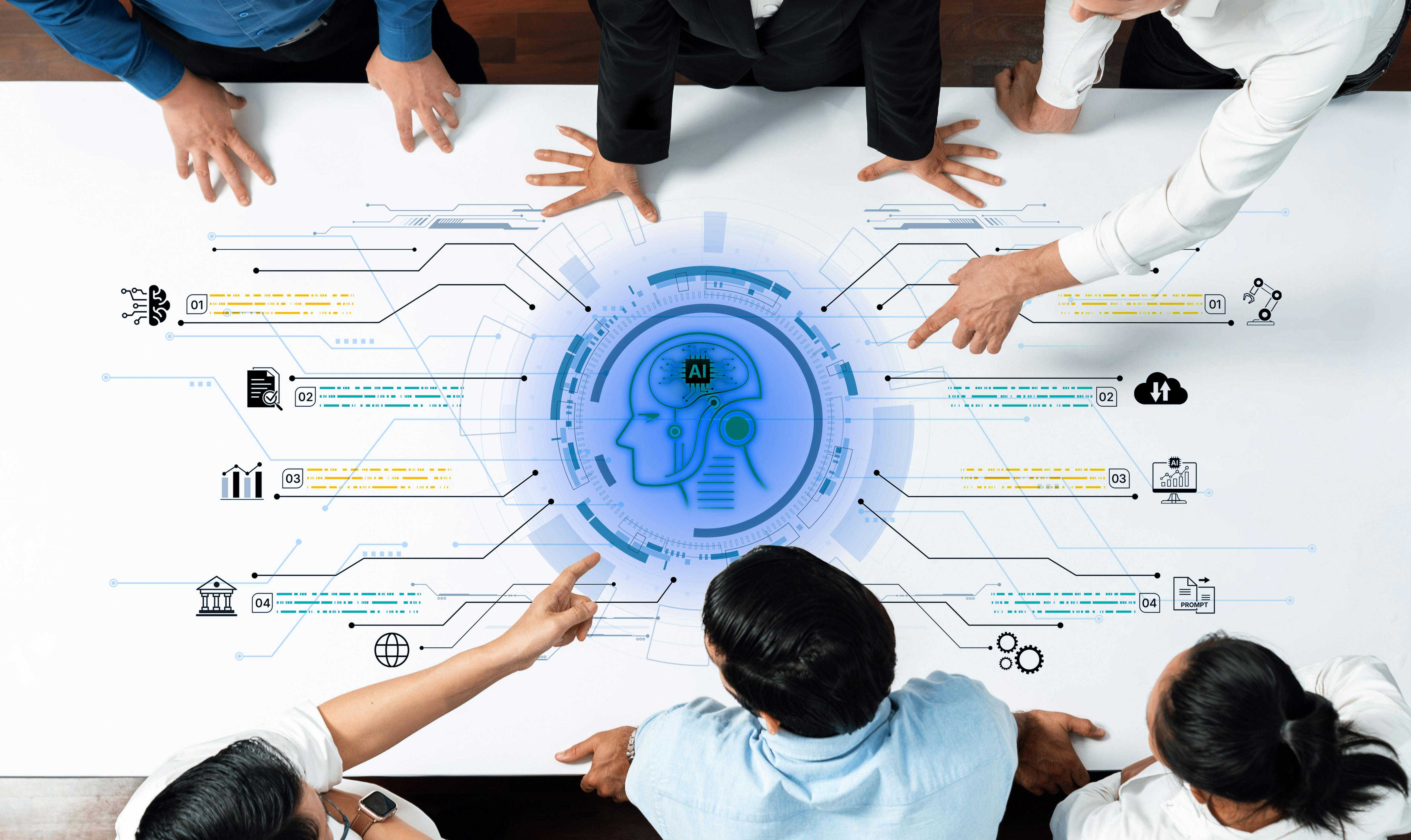 image of people working on AI workflows
