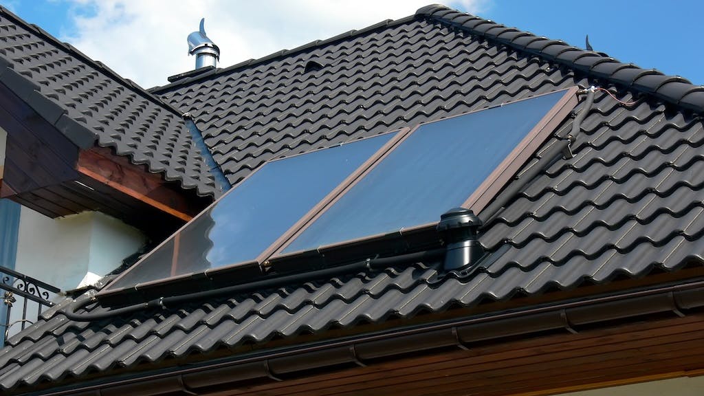 Solar panels on a roof