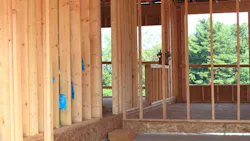 Wood-framing in a new single-family home