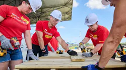 Wells Fargo employees volunteering during the Iowa State Fair