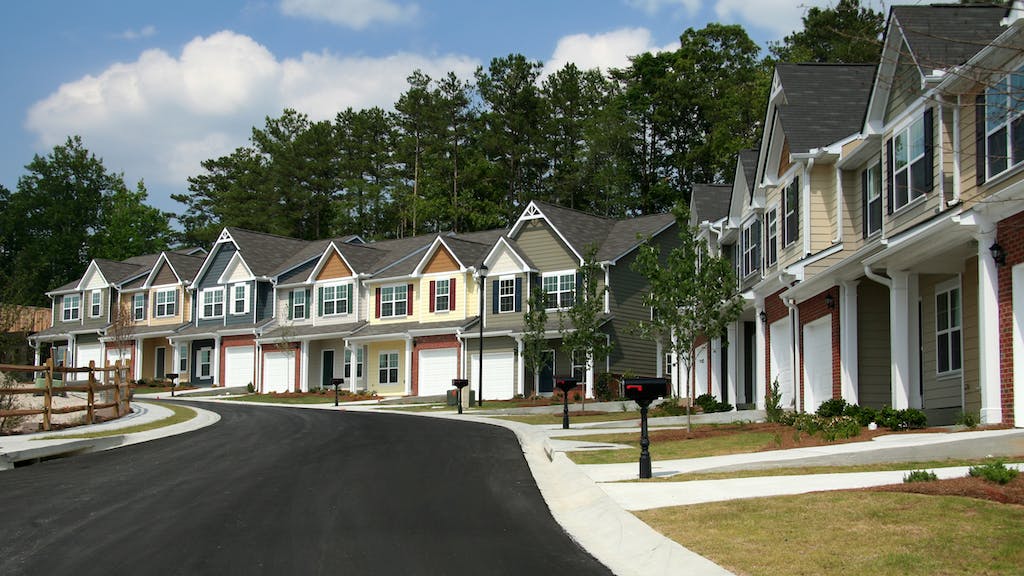 Row of townhomes