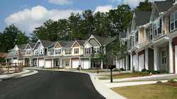Row of townhomes