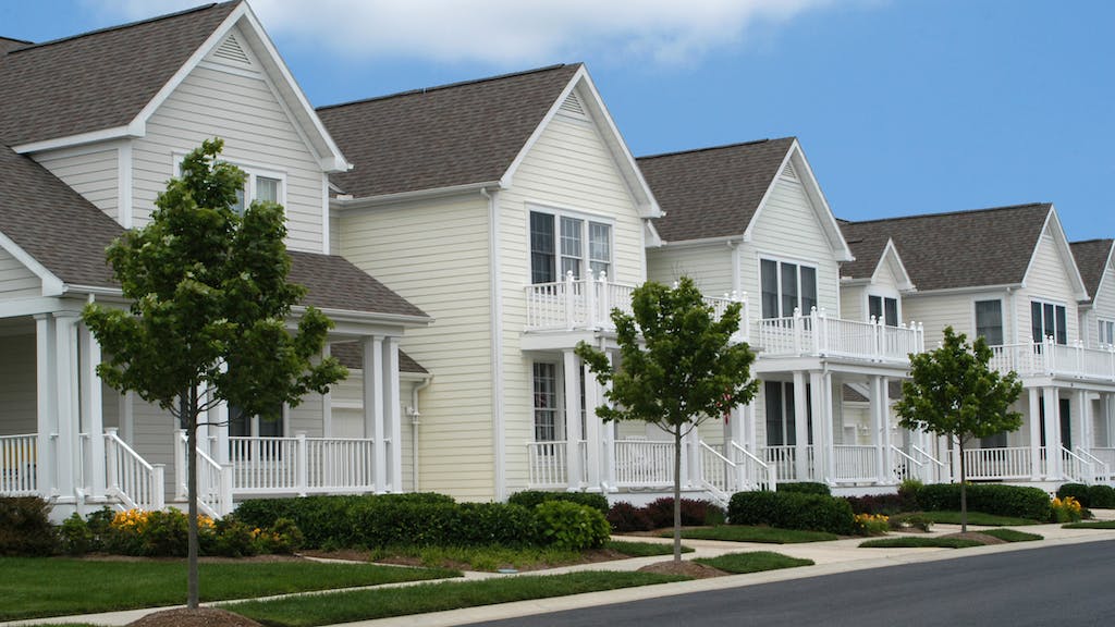 Row of build-to-rent housing