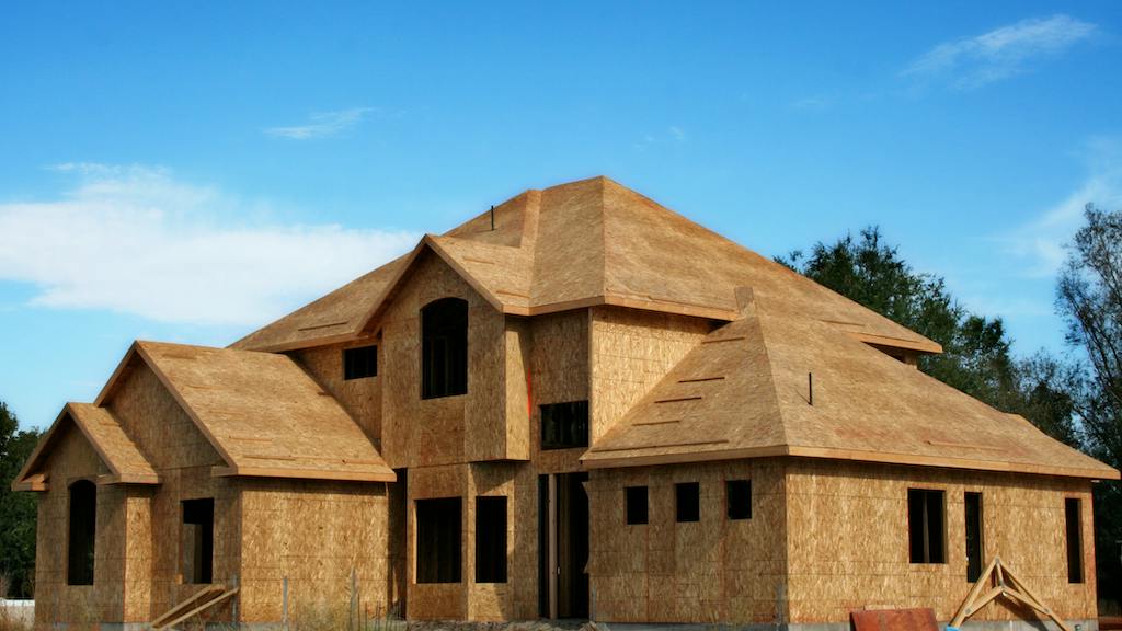 Single-family home under construction