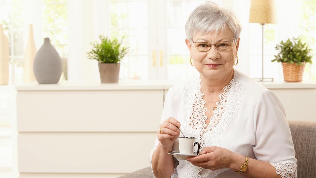 Elderly woman at home