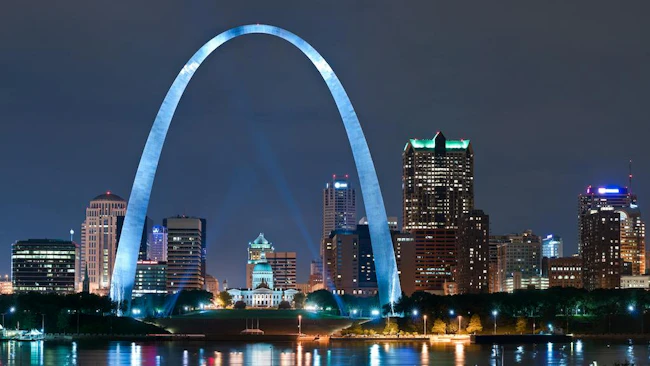 St. Louis skyline at night