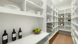 Interior of a hybrid pantry back kitchen