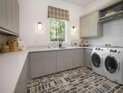 Laundry room in a production home