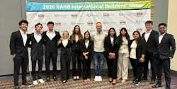 The team from Arizona State University in Tempe, Ariz., applied the wisdom of mentor Kevin Rosinski (6th from right), the president of Camelot Homes.